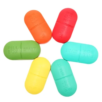 

Portable 6 Part Tablet Pill Box Medicine Organizer Container Holder Case Care Pill Cases Splitters 1Pc Random Color
