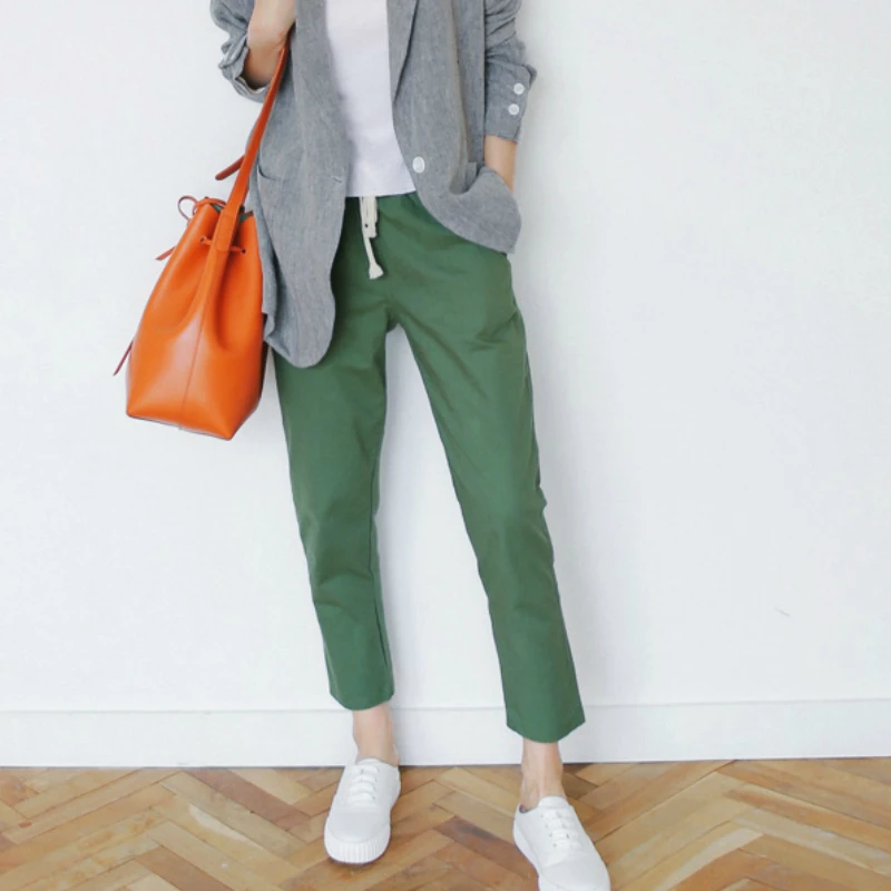 J2FE220 Kesebi 2016 Autumn Women Elastic Waist Loose Plus