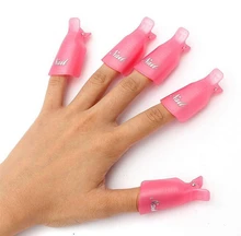 10Pcs/Set Wearable Acrylic Nail Polish Removers Soak Soakers Cap Art UV Gel Tool