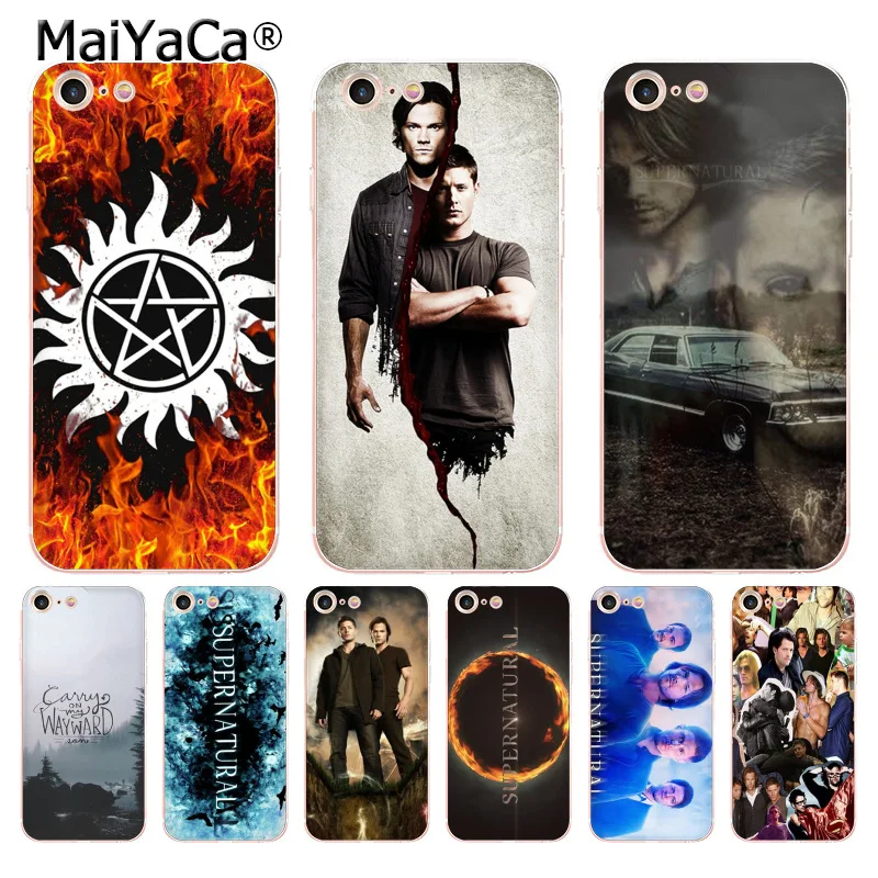 

MaiYaCa cool Supernatural tv logo Luxury TPU soft Phone Case cover for iPhone 6S X XR XS MAX 7plus 8 8Plus X 5 5S case cover