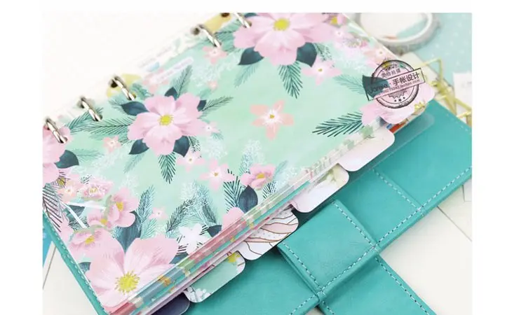 バインダーカバー　A6 ピンク花柄　ティーコースター バインダーカバー A6 ピンク花柄 ティーコースター