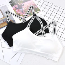 Маечка для занятий йогой женский бюстгальтер Пуш-Ап Топ для чашки A-D Топ для занятий спортом буквы черный белый Бег Йога, тренировки, фитнес укороченный Топ для женщин