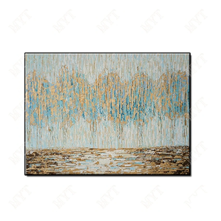 Картина маслом на холсте с изображением золотых деревьев, без рамки |  AliExpress
