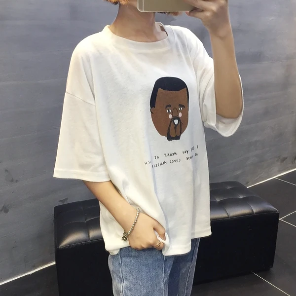 

2016 Summer New Fashion Simple Printed Causal Short Sleeve Female T-shirt