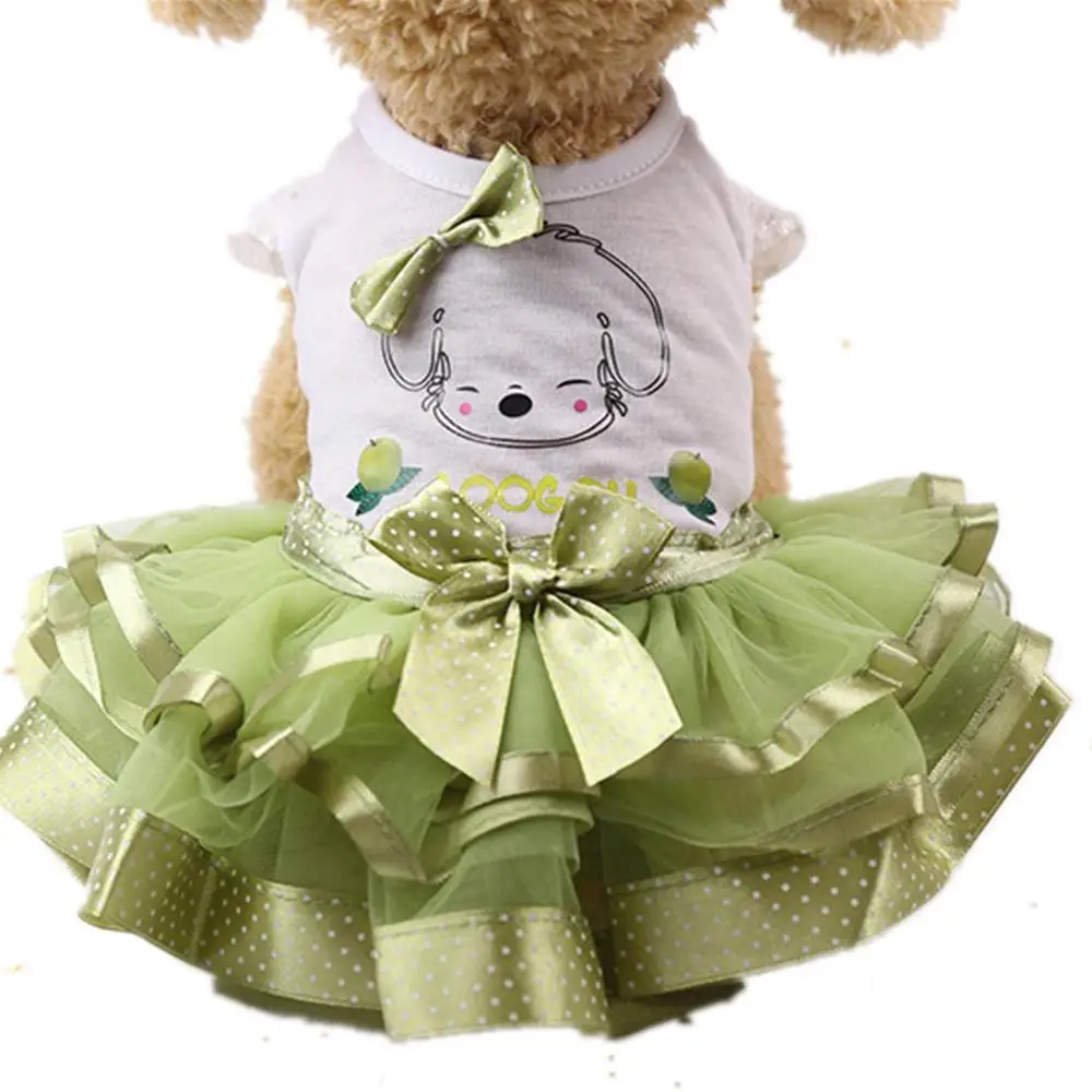 

Cute Dog Dress Pet Spring Summer Dog Clothes For Small Dog Wedding Dress Skirt Puppy Clothing Chihuahua Yorkie Dog Dresses XS