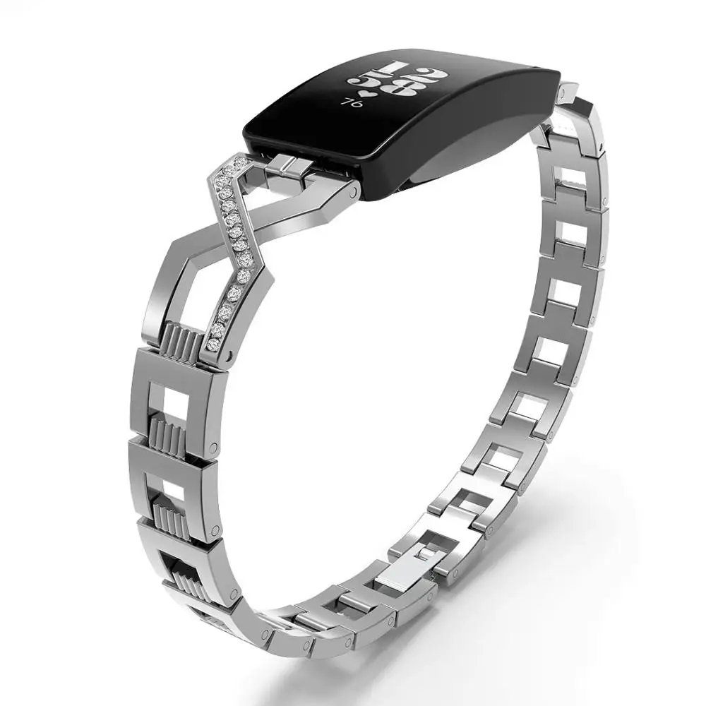 

Stainless Steel Band For Fitbit Inspire Crystal Metal Wristband For Inspire HR Strap Band Correa Fitbit Watch Band 62014
