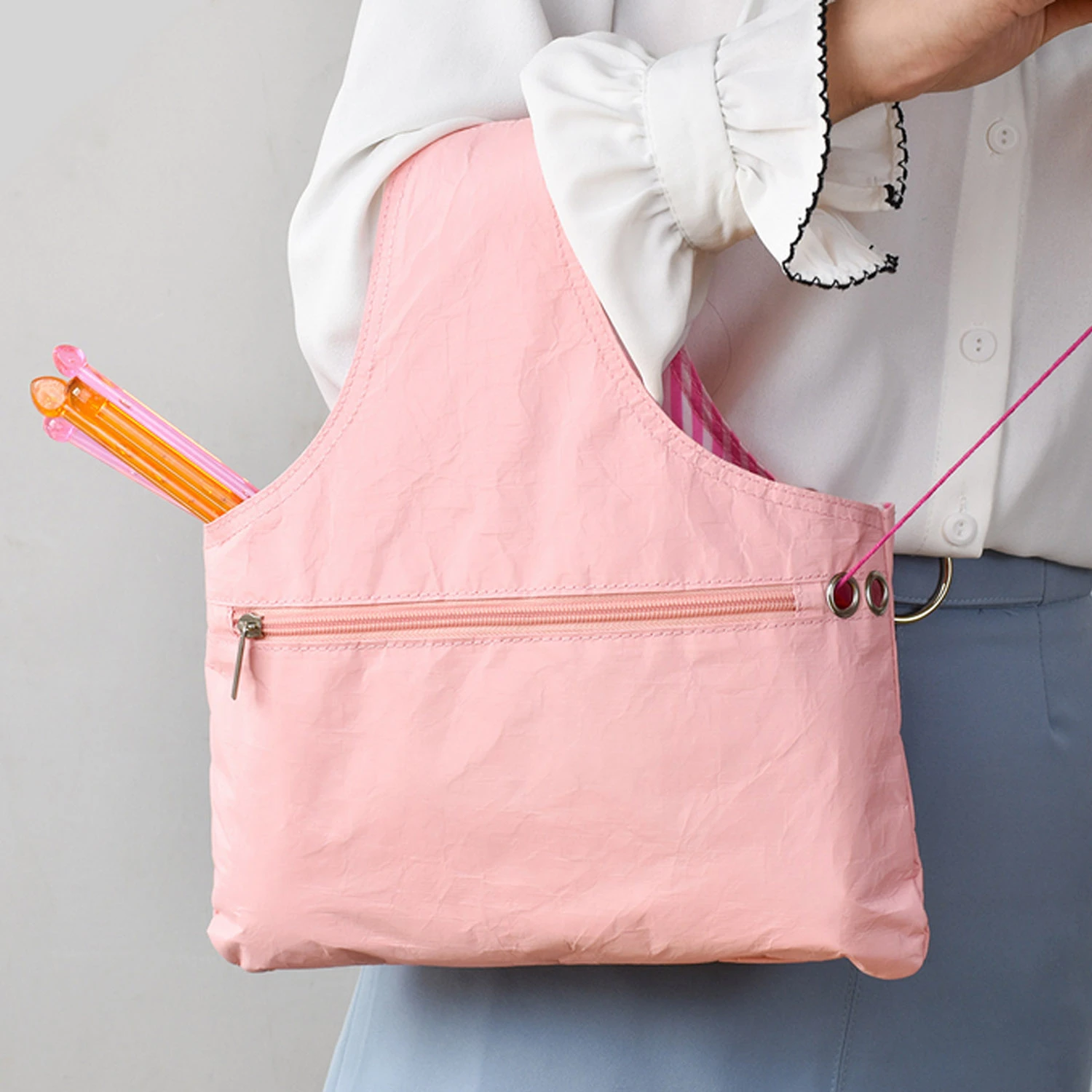 Fil Sac de Rangement Sac A Main Fil Crochet à Tricoter Accessoire Organisateur Crochet Sac Fil Sac de Rangement Sac A Main Fil Crochet à Tricoter Accessoire Organisateur Crochet Sac