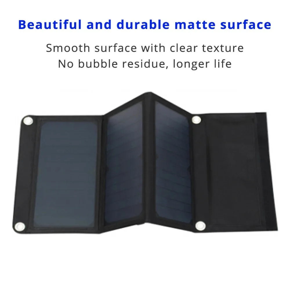 Портативные складные панели солнечных батарей 21 Вт 3.5A водонепроницаемый sunpower 5 в солнечное мобильное зарядное устройство для телефонов открытая солнечная панель для кемпинга