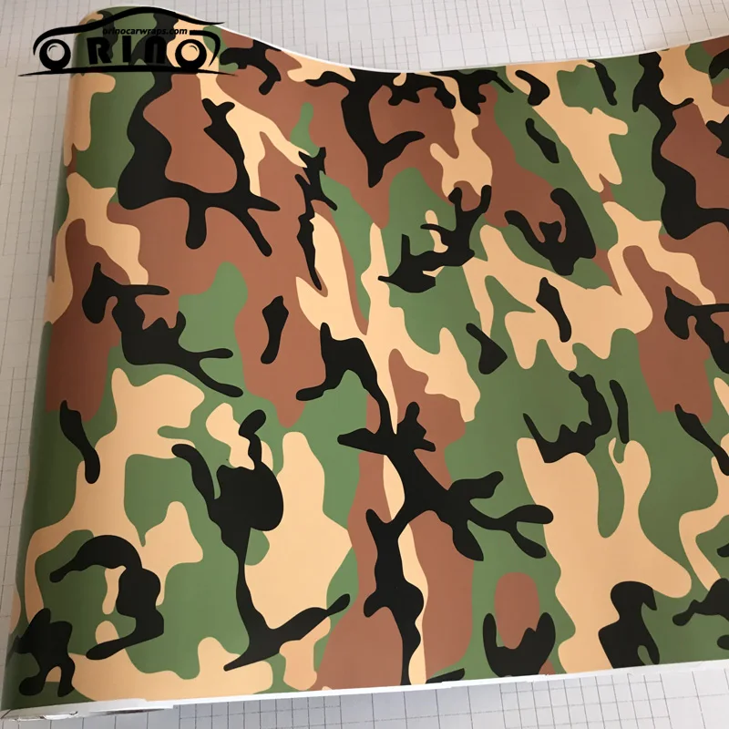 Black Grey Camouflage Vinyl Film-1