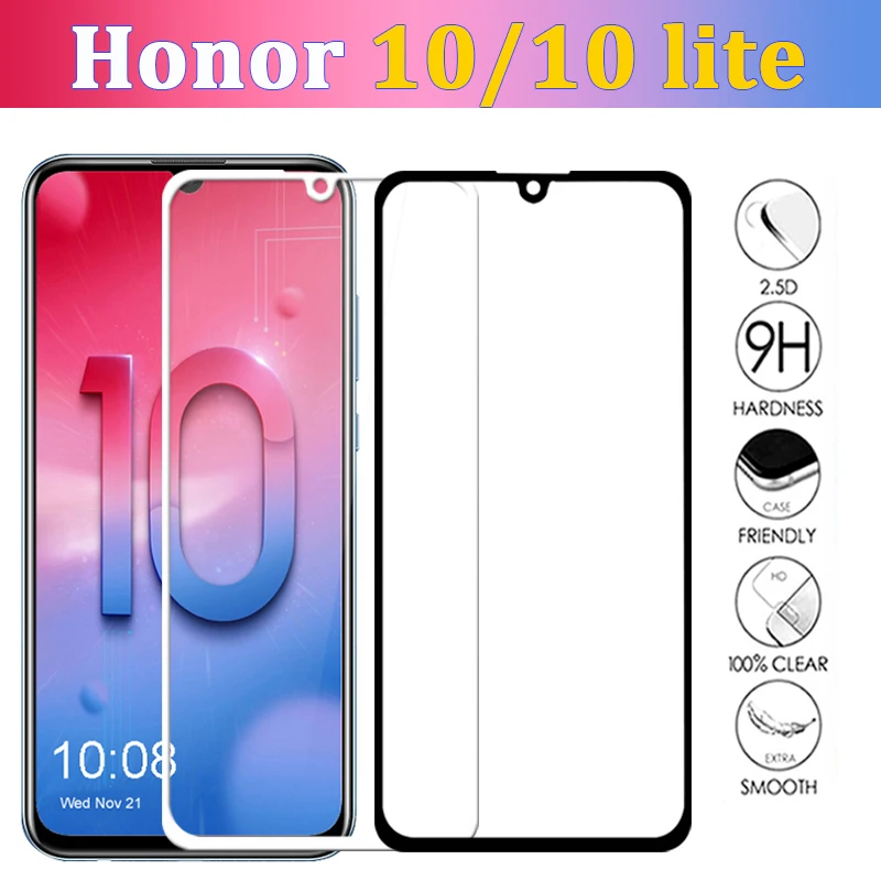 واقي للشاشة زجاج واقي على ل huawei honor 10 لايت ضوء مضاءة المقسى غلاس huaway هونر 10 لايت lite10 tremp ورقة 3D
