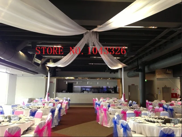 Wedding Event Decor Ceiling Fabric Sheer Draping 1 4m Width 10m Length Fabric Drapery 2pcs Lot