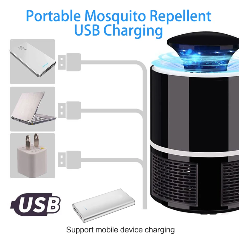 USB Mosquito Killer лампа светодиодный анти москитный Электрический Жук Zapper бесшумные Насекомые Killer огни для наружной спальни ловушка для насекомых