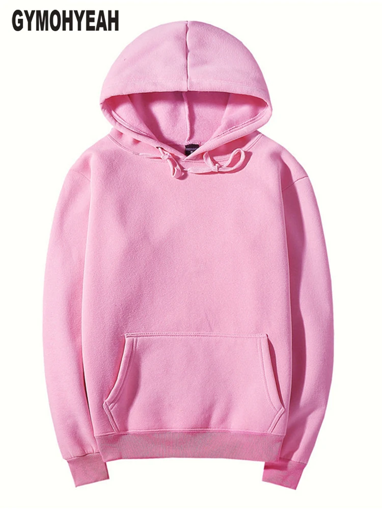 GYMOHYEAH pink high quality autumn Winter fashion men hoodies cotton thicken fleece mens pullover tracksuit mens sweatshirt GYMOHYEAH pink high quality autumn Winter fashion men hoodies cotton thicken fleece mens pullover tracksuit mens sweatshirt