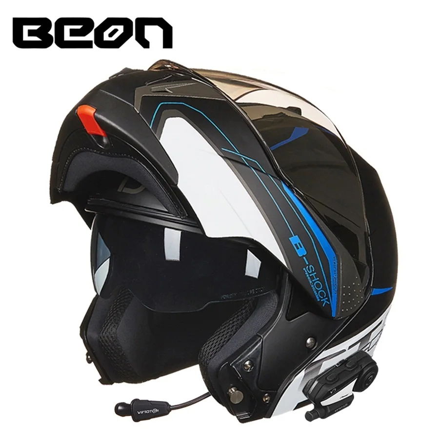 Шлем мотоциклетный с двойным козырьком и поддержкой Bluetooth 1 шт.|full face motorcycle
