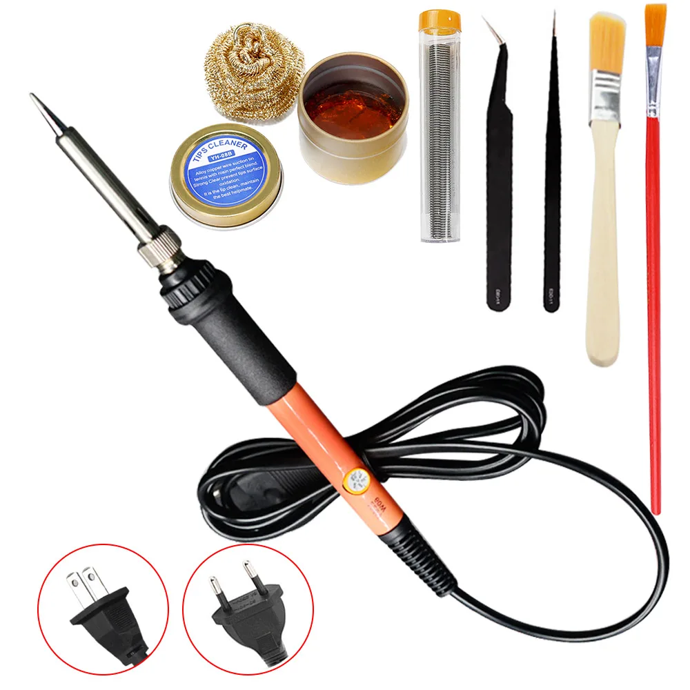 

Electric Soldering Iron Set Adjustable Temperature Portable Welding Repair Tool 60W Internal Heat Soldering Iron Kit 110V 220V