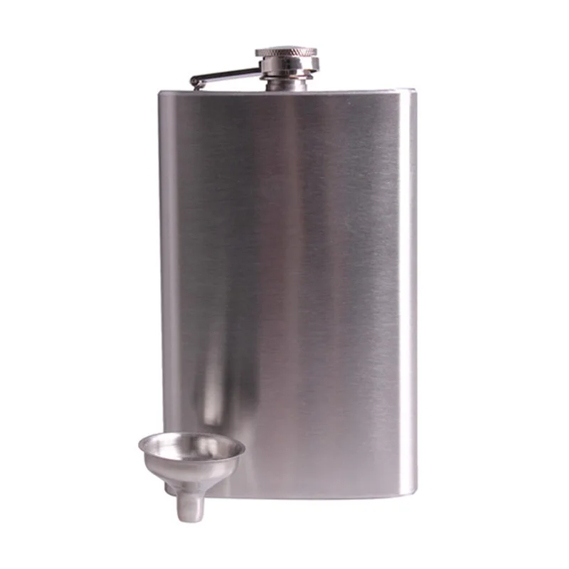 

10oz Stainless Steel Hip Flasks Drink Liquor Whisky Alcohol Flask Screw Funnel Cap