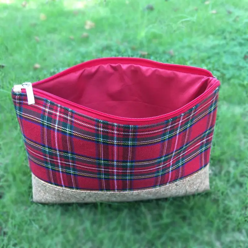 Und In Kupplung 6 Neue Ankunft Domil1010392 Joint Reißverschluss Farben Kork Großhandel Plaid Combo Mit Leinwand Tasche axngY7Hq