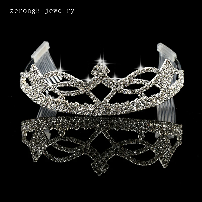 Retail pageant silver rhinestone tiara bridal queen hair