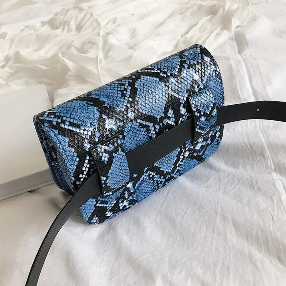 Fanny Pack Мода серпантин поясная сумка для женщин кожа Винтаж поясные сумки карман для телефона