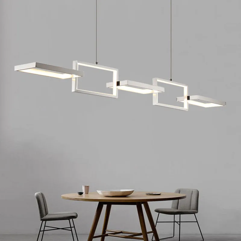 

Square Pendant Lights Dining Room Led Light Fixtures Luminaire Hanglampen Bar Lamp Foyer Lights Modern Ceiling Pendant Lamps