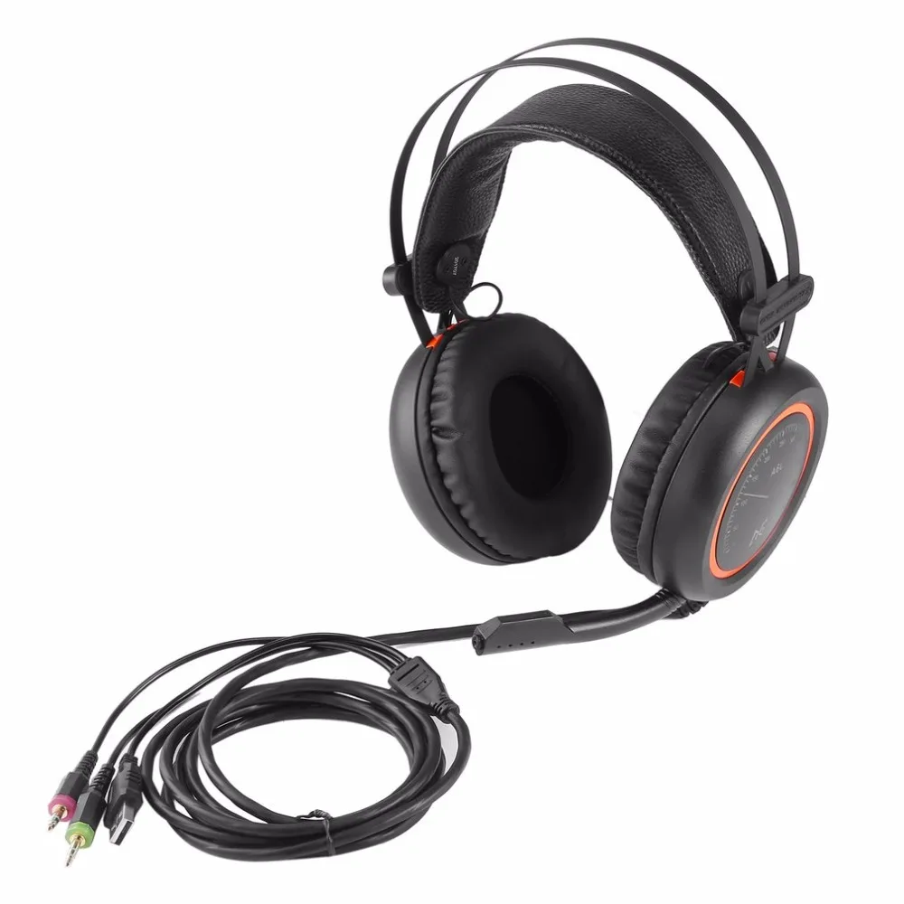 

Wired Gaming Headphones A6L USB 7.1 Stereo Surround Sound Over-Ear Game Headset Earphone with Microphone for Computer Gamer