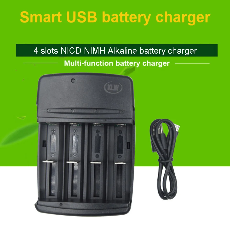 4 слота Смарт USB зарядное устройство для перезаряжаемых C D SC N A AA AAA AAAA 1,2 в NiMh NiCd 1,5 В щелочная батарея зарядное устройство