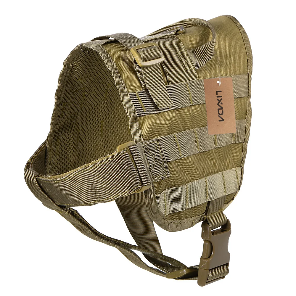 

Lixada Tactical Outdoor Military Hunting Dog Clothes Molle Dog Vest Adjustable Water Resistant Nylon Vest with Safety Lock Strap