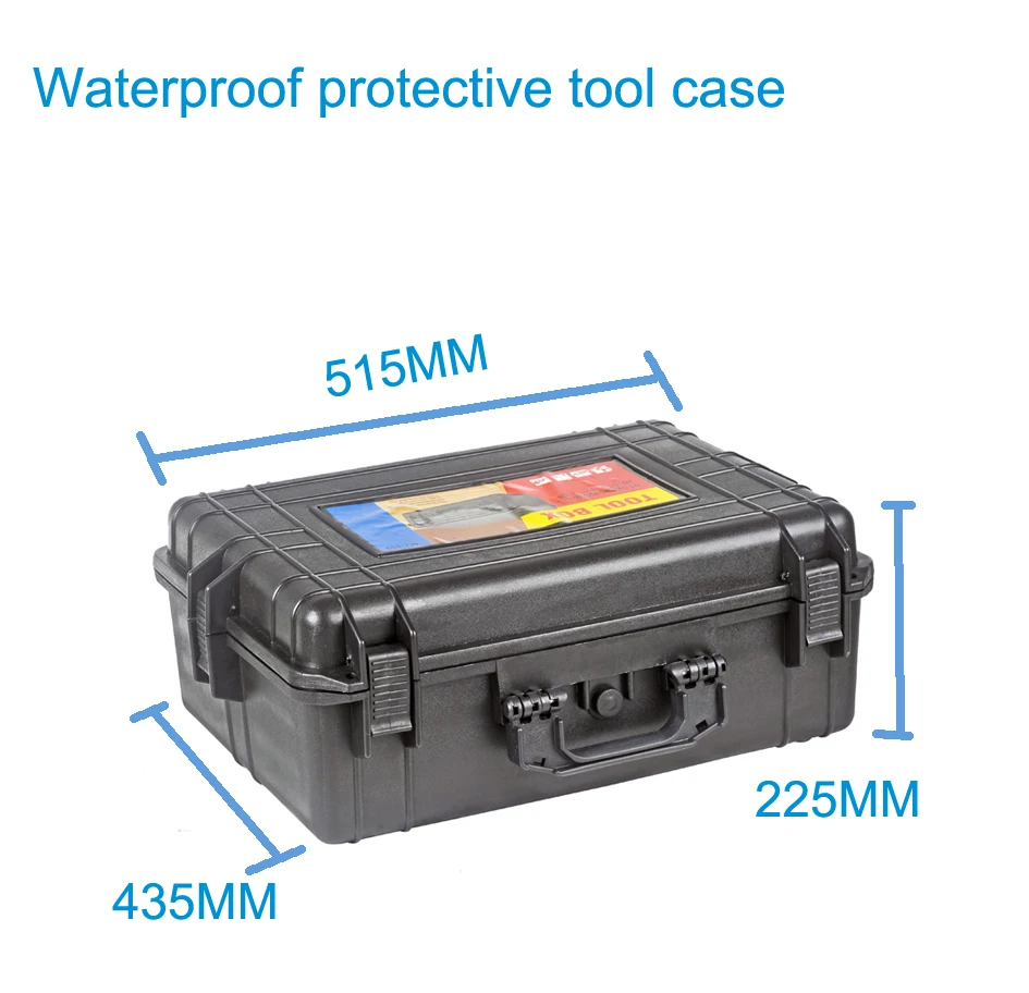 Ящик для инструментов, чемодан, ударопрочный герметичный водонепроницаемый пластиковый чехол, оборудование, ящик для камеры, метр, коробка с предварительно вырезанной пеной