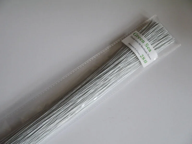 50pcs 24 Gauge White Floral Wire Stem Handmade Artificial Flower  Arrangement Supplies for DIY Craft