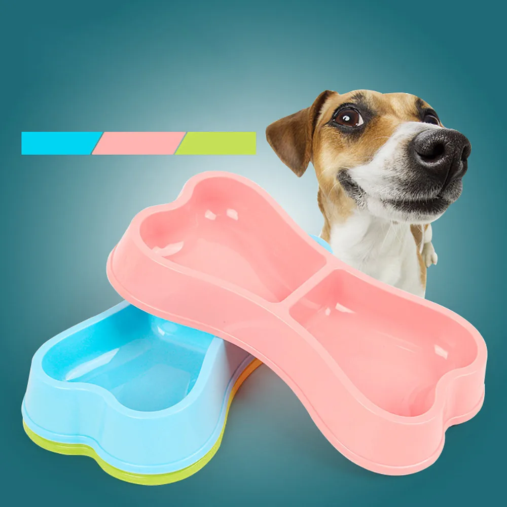 

High Quality Heathy Easy to clean Pet Cat Puppy Plastic Food Feeding Water Drinking Bowl Candy Color Cats Dogs Feeding Tools L*5
