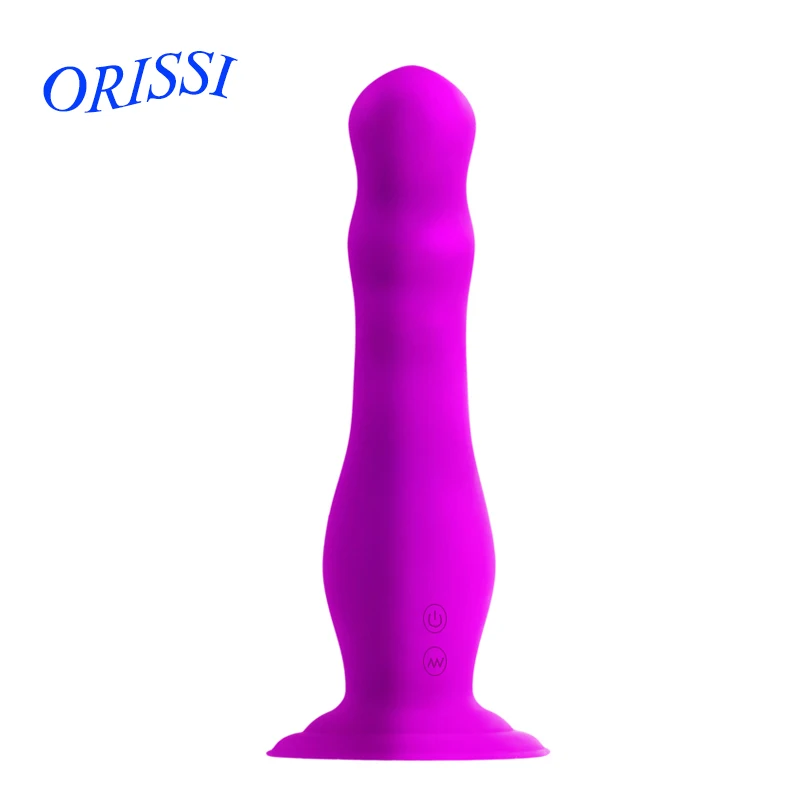 ORISSI Sex Products For Adult Anal Sex Toys Rechargable Pure Silicone Powerful Anal Vibrator With Suction Cup Butt Plug ORISSI Sex Products For Adult Anal Sex Toys Rechargable Pure Silicone Powerful Anal Vibrator With Suction Cup Butt Plug