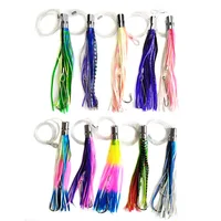 10 pcs Random mixed color Big Game Tournament 8 Inch / 7 inch stainless steel Head and Skirt Trolling Marlin Lures free shipping
