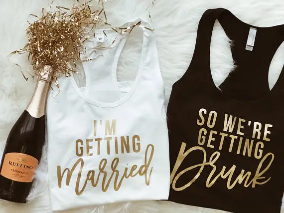 bride and bridesmaid tops