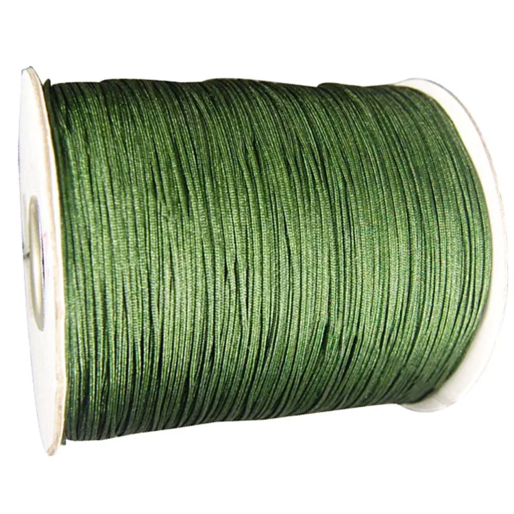 

1mm Olive Green Rattail Satin Braid Nylon Cord+Jewelry Accessories Thread Macrame Rope Bracelet Beading Cord 350m/Roll