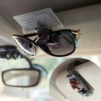 

Universal Car Cartoon Glasses Case Card Sunglasses Bracket Sun Visor Trim For Mini Cooper S One JCW F54 F56 F60 R60 Accessories