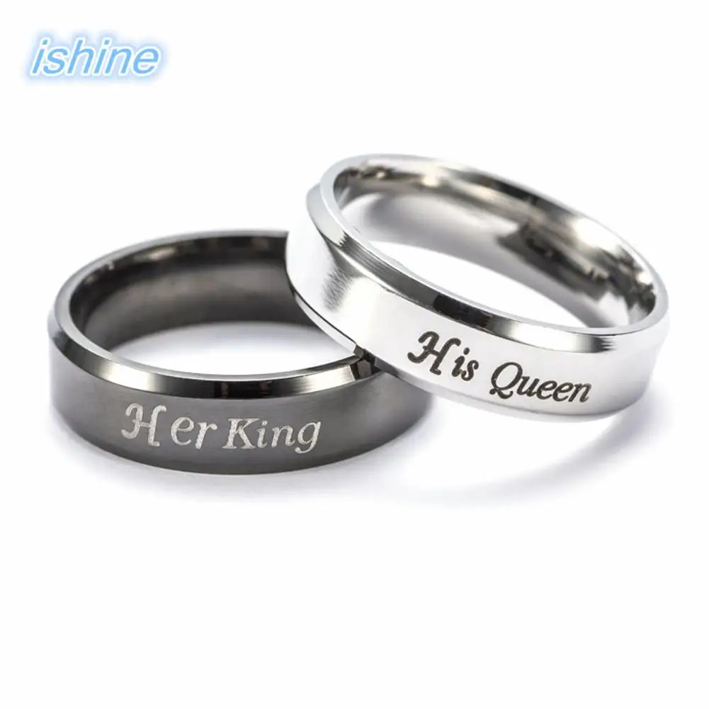 Best King Queen Rings Stainless Steel Couples Lover #039;s Rings For Men Women Romantic Wedding Engagement Fashion Jewelry