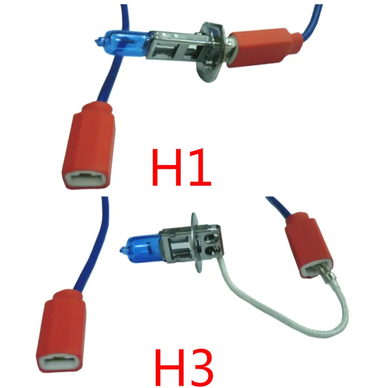 

2Pcs H1 H3 Universal Heat Proof Ceramic Plug Car Headlight Bulb Connector Plug Socket Harness Automotive H1 H3 Bulb Adapter