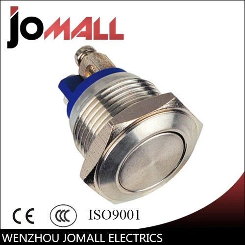 

16mm LED light metal push button switch with Spherical