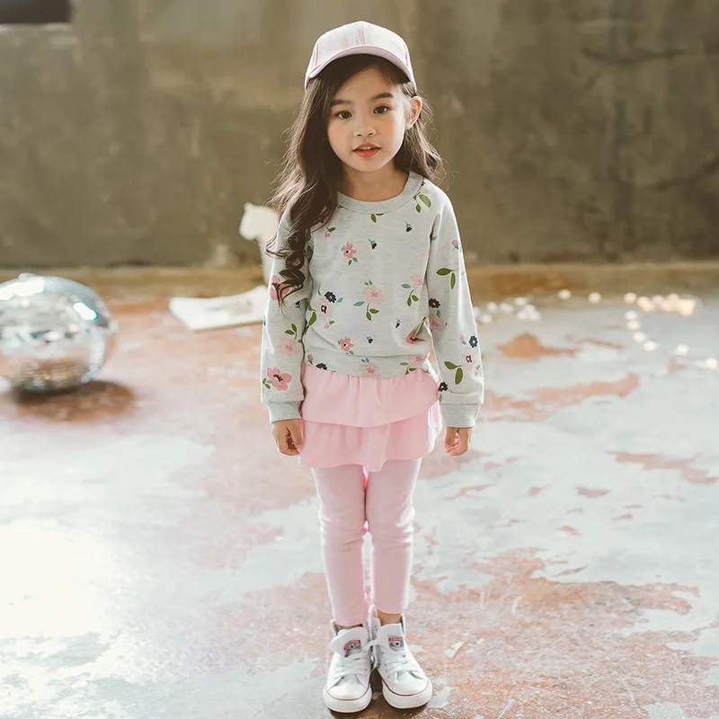 

Autumn Spring Girls Sweater Children's Sweatshirts Casual Kids Tops Pullover Long Sleeve T-shirt Baby Kids Clothes