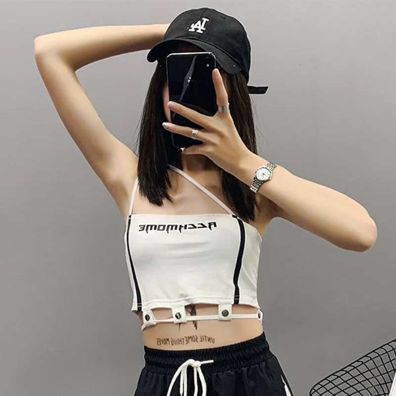 Jazz Dance Costumes Tube Top Sexy Vest Women Hip Hop Clothing Girls Street Dancing Outfits Nightclu