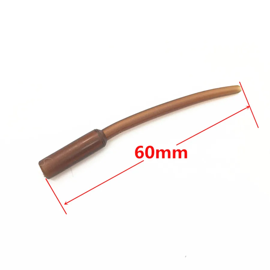 20PcsCarp Fishing Hook Sleeves Tube Anti Tangle Rubber Sleeve InlineLead Insert Connect Coarse Fishing Rig Hook Accessories