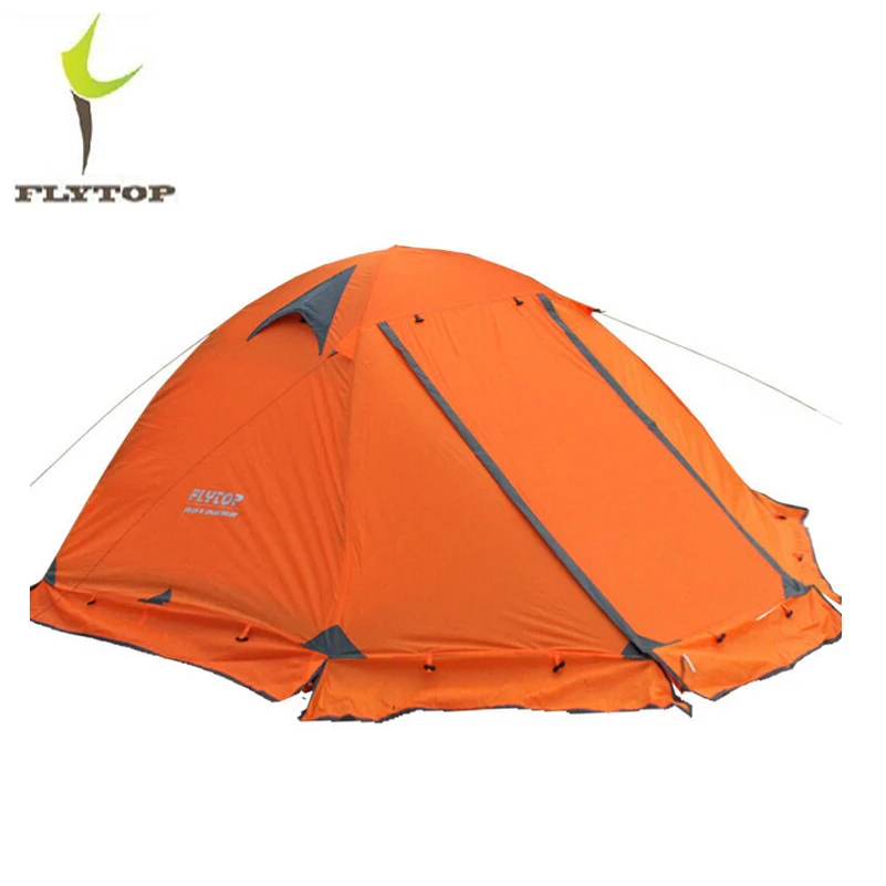 FLYTOP Outdoor Camping Tent For Rest Travel 2 Persons 3 Double Layer Windproof Waterproof Winter Professional Camp Tourist Tent
