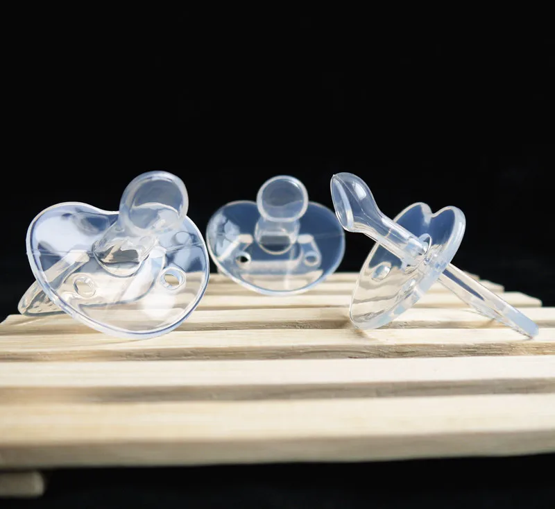 HOT SALE pure silicone newborn infant baby fake nipple Round Flat