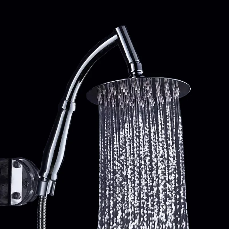 Shower Head 6"inch Luxury ABS/Stainless Steel Ultra-Thin Large Rainfall Shower Head Bathroom Showerhead High Pressure Hand Held Shower head
