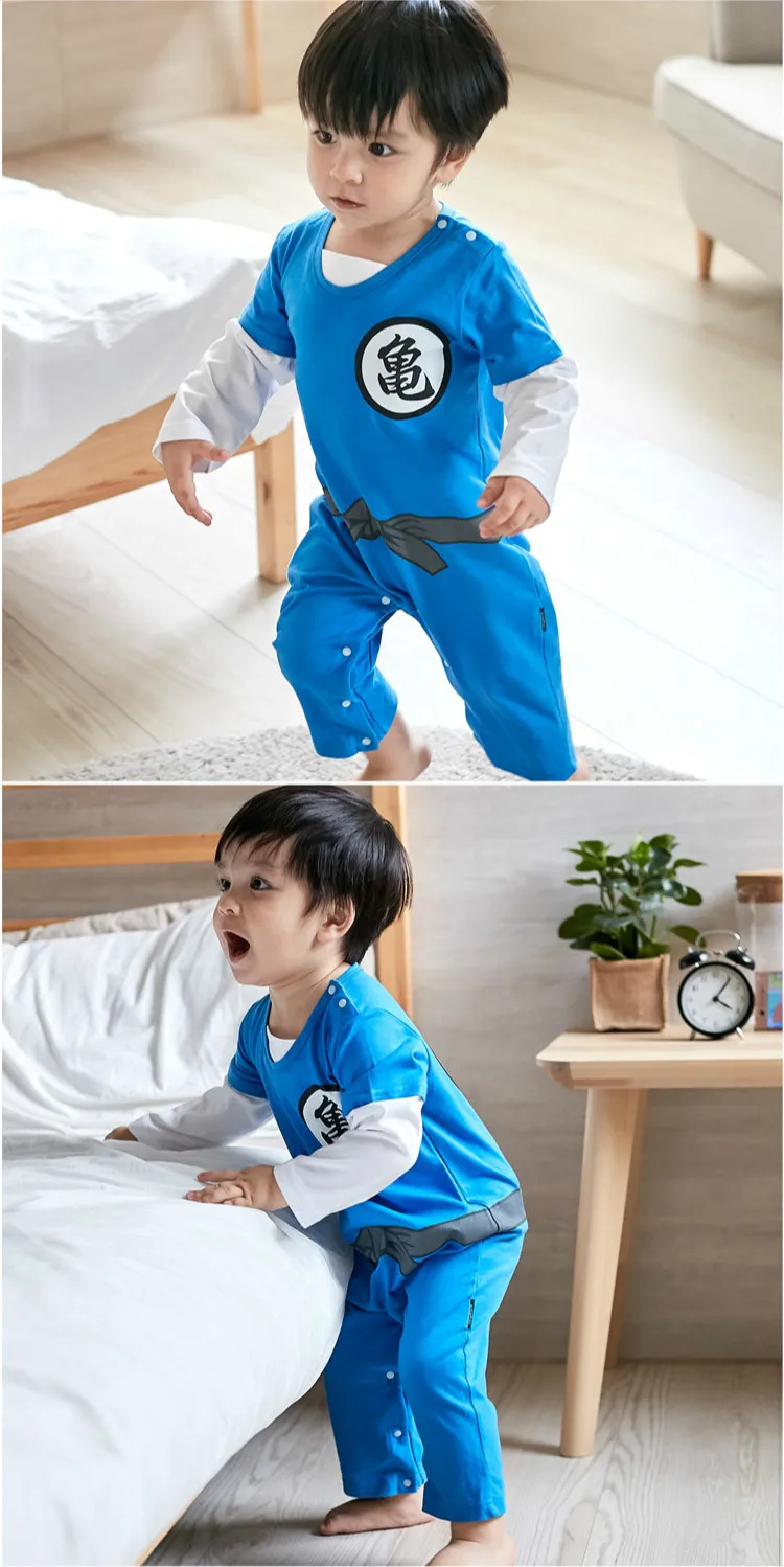 High Quality Baby Clothing Baby Cartoon Rompers Dragon Ball Style Long Sleeve Bebe Jumpsuits Baby Boy Girl Climb Clothes 6-18M