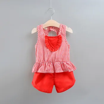 

Girls Clothes Toddler Outfits Little Girl Clothes Set Summer Kids Children Sleeveless Top + Shorts 18M to 7 Years