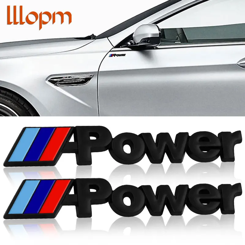 

2pcs Car Styling 2018 NEW M power Series Logo Car-Sticker Emblem Badge Chrom 1 3 4 5 6 7 E Z X M3 M5 M6 Mline for BMW M Car