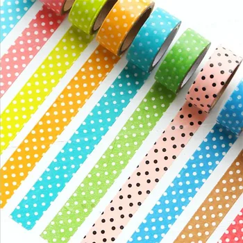 

1Pcs Fashionable Simple Wave Point Washi Tape Scrapbooking Masking Sticker DIY Album Decorative Wrapping Gift JD07