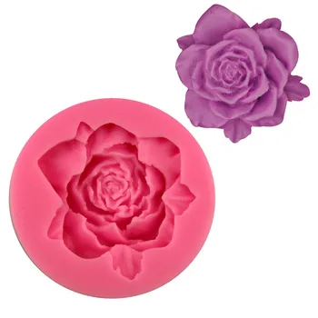 

Free Shipping Blooming Rose Flower Silicone Mold DIY Folding Cake Mold Baking Mold Baking Tools A120