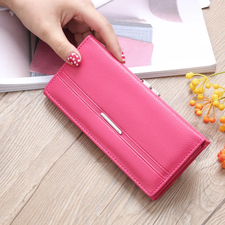 New Style Korean Style Candy Colored Three Fold Wallet Women Mid-length Women's Clutch Bag Quality Female Purse Multi Pocket